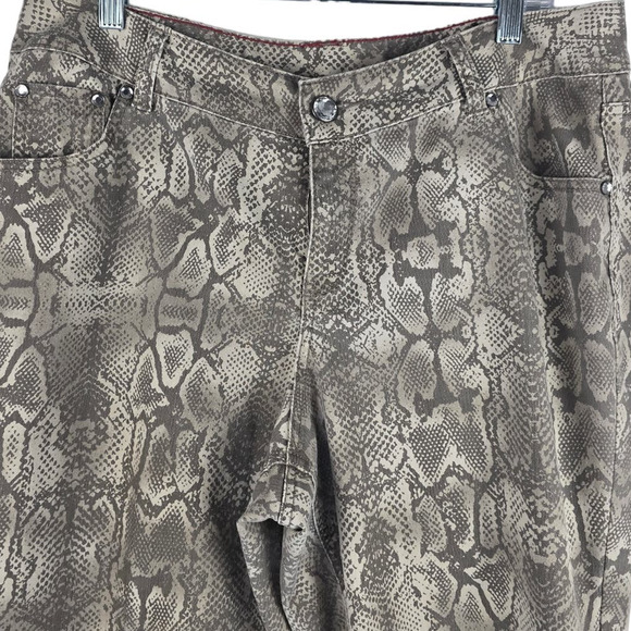 Lane Bryant Tan Snake Print Straight Leg  Comfortable Women's Jeans 16 - Picture 2 of 6